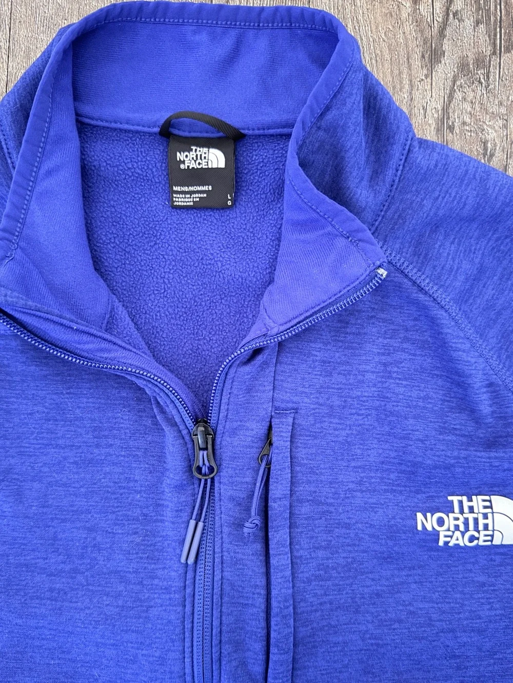 The North Face Men's Royal Blue Zip-Up Fleece Jacket